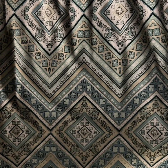 White House Black Market Chevron Turquoise Blue Dress - Picture 5 of 6